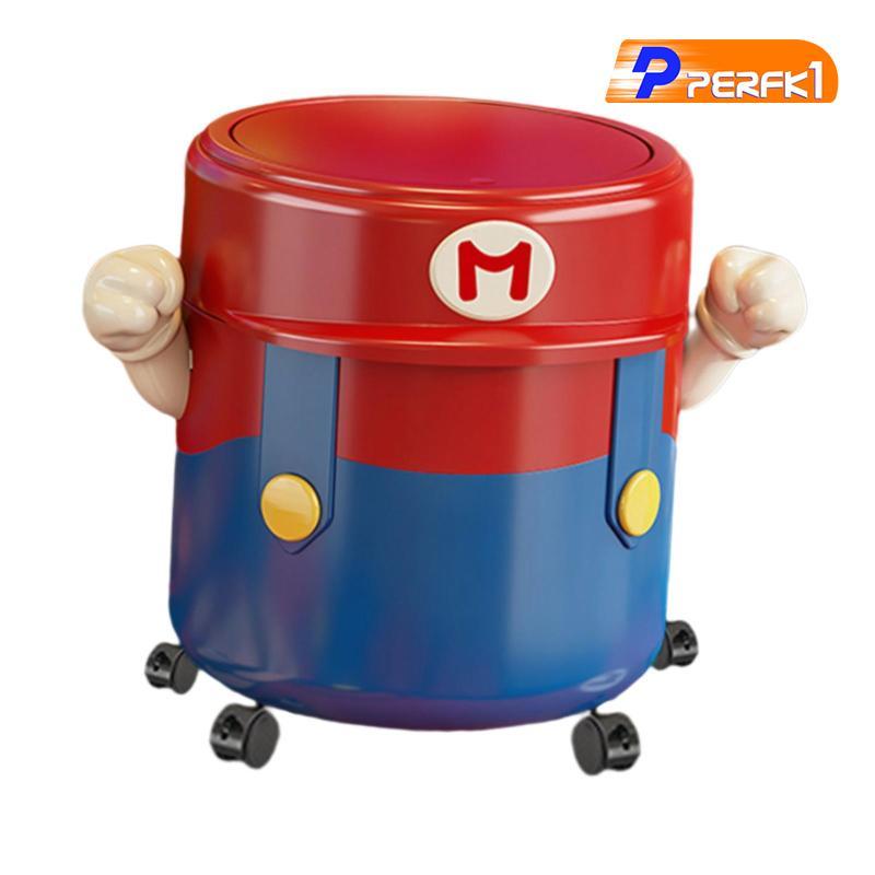 Thùng Rác Thùng Rác Và Bánh Xe Hộp Đựng Rác Trang Trí Thùng Chứa Có Nắp Thùng Rác Cho RV Văn Phòng Tại Nhà Vanity