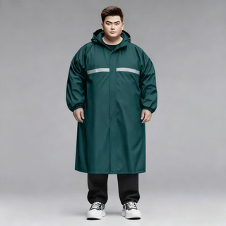 Plus Size Áo Mưa Xe Đạp Phản Quang có Mũ Trùm Đầu
