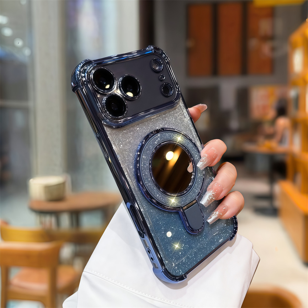 Ốp điện thoại giá đỡ gương chống rơi cho iphone 17 Pro Max 16 11 12 13 14 15 Pro Max 16 plus Vỏ có Camera Bảo vệ toàn diện Vỏ chống sốc Vỏ cứng bảo vệ điện thoại