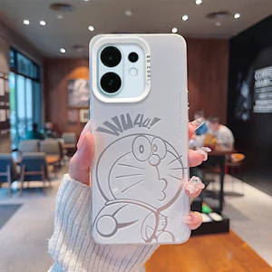Ốp lưng Vivo V60 V50 V40 V30 Vivo V40 V30 Pro V60 V50 Lite X200 FE Vỏ điện thoại chống sốc hoạt hình dễ thương Doremon Tấm nền cứng mờ viền silicon mềm Vỏ điện thoại