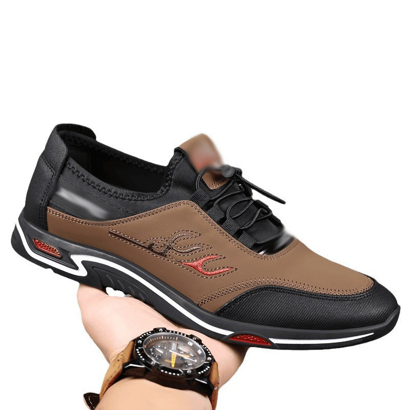 Giày Nam Đế Mềm Mùa Xuân Hợp Thời Trang Giày Da Anh Giày Slip-On Giày Da Nam G6ZT