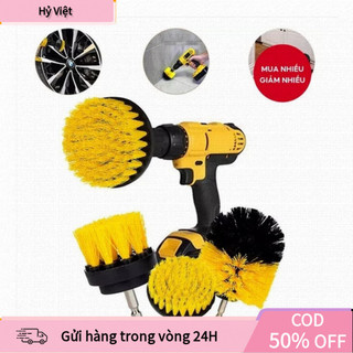 【Hỷ】3pcs/set Bộ Đầu Bàn Chải Gắn Máy Khoan - Dụng Cụ Vệ Sinh Nhà Cửa Thông Minh chải khô chải sàn (Không bao gồm máy)