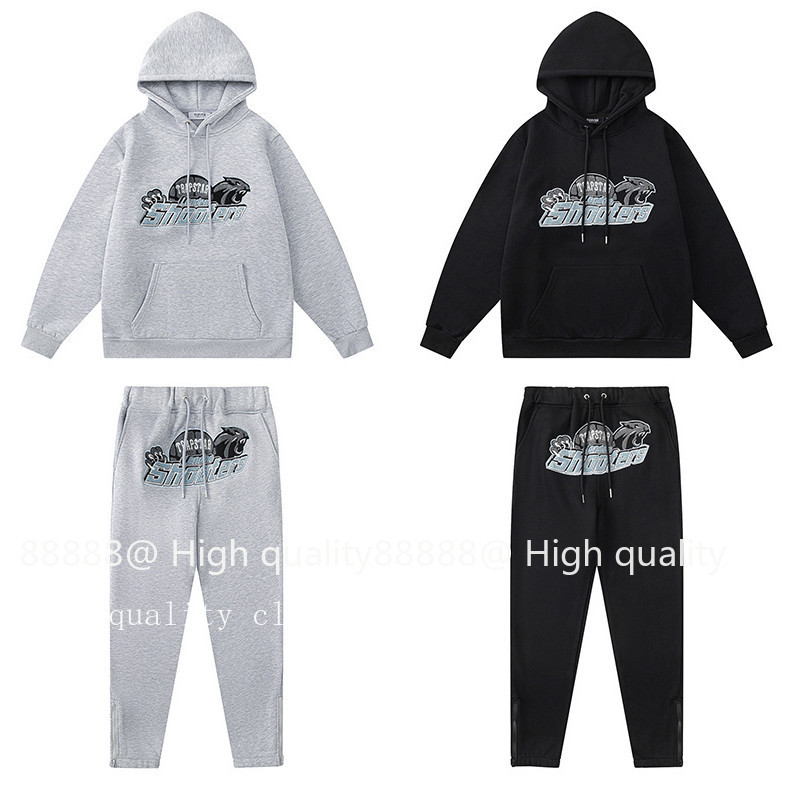 Trapstar Bẫy Đầu Hổ Khăn Thêu Lông Cừu Lót Áo Nỉ Cho Mùa Xuân Nam và Nữ