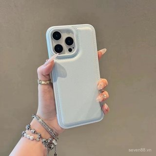 Ốp Điện Thoại Thích Hợp Cho iPhone X XS XR XSMAX 11 12 13 14 15 16 17 Pro max Plus Air Thu Đông Túi Trống Kết Cấu Da Vỏ Bảo Vệ Chống Sốc Bao Gồm Tất Cả KBVD