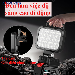 AIMVUKES Đèn Pha Led Dùng Chân Pin Phổ Thông, Đèn Pin Led Có Cổng Sạc Điện Thoại, Đèn Led Siêu Sáng, Rọi Xa