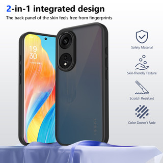 Dành Cho OPPO Reno 8T 5G Ốp điện thoại Cứng Mờ Da-Cảm Giác Mềm Khung TPU Chống Sốc Mỏng Vỏ