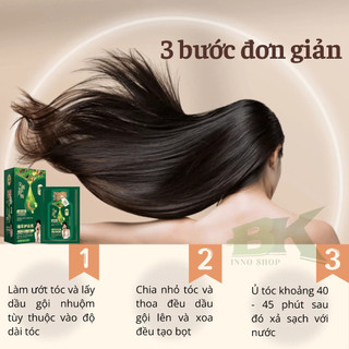 Thảo Dược Tại NhàHộp 10 Gói Tinh Chất Nhuộm Tóc，nhuộm tóc tại nhà，Dầu Gội Phủ Bạc Thảo Dược