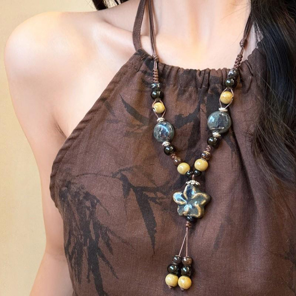 Vòng cổ mặt dây chuyền phong cách Trung Quốc, phù hợp tiệc tối và làm quà tặng ngày lễ kỷ niệm