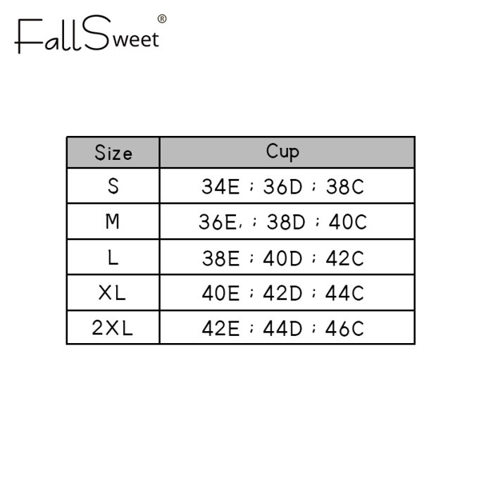 FallSweet Plus Size - Áo Ngực Thể Thao Không Dây, Chống Chảy Xệ, Thiết Kế Tiện Lợi Cho Tư Thế Thoải Mái