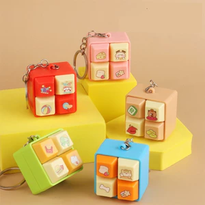 Fidget Móc Khóa Có Âm Thanh, Bàn Phím DIY Keycap Ngón Tay Bàn Phím Mũ, Với Phím Nhạc Nút Giảm Căng Thẳng Clicker Đồ Chơi