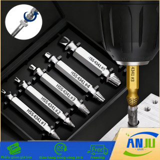 Bộ 6 Mũi Khoantháo,Tháo Gỡ Ốc Vít Bị Hỏng,Bị Hỏngdụng Cụ Phá Dỡdễ Dàng Lấy Ra,Bộ dụng cụ tháo bu lông sọc xoắn ốc