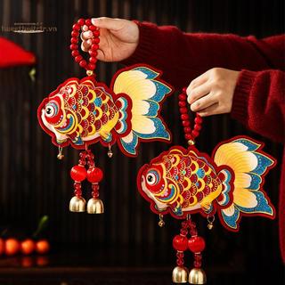 TRTR 2026 Cửa Năm Mới "Fu" Nhân Vật Cung Hoàng Đạo Mặt Dây Chuyền Túi Đựng Tiền Cá Trang Trí Lễ Hội Mùa Xuân Trang Trí Ngựa Năm Lễ Hội Trang Trí Phòng Khách VN