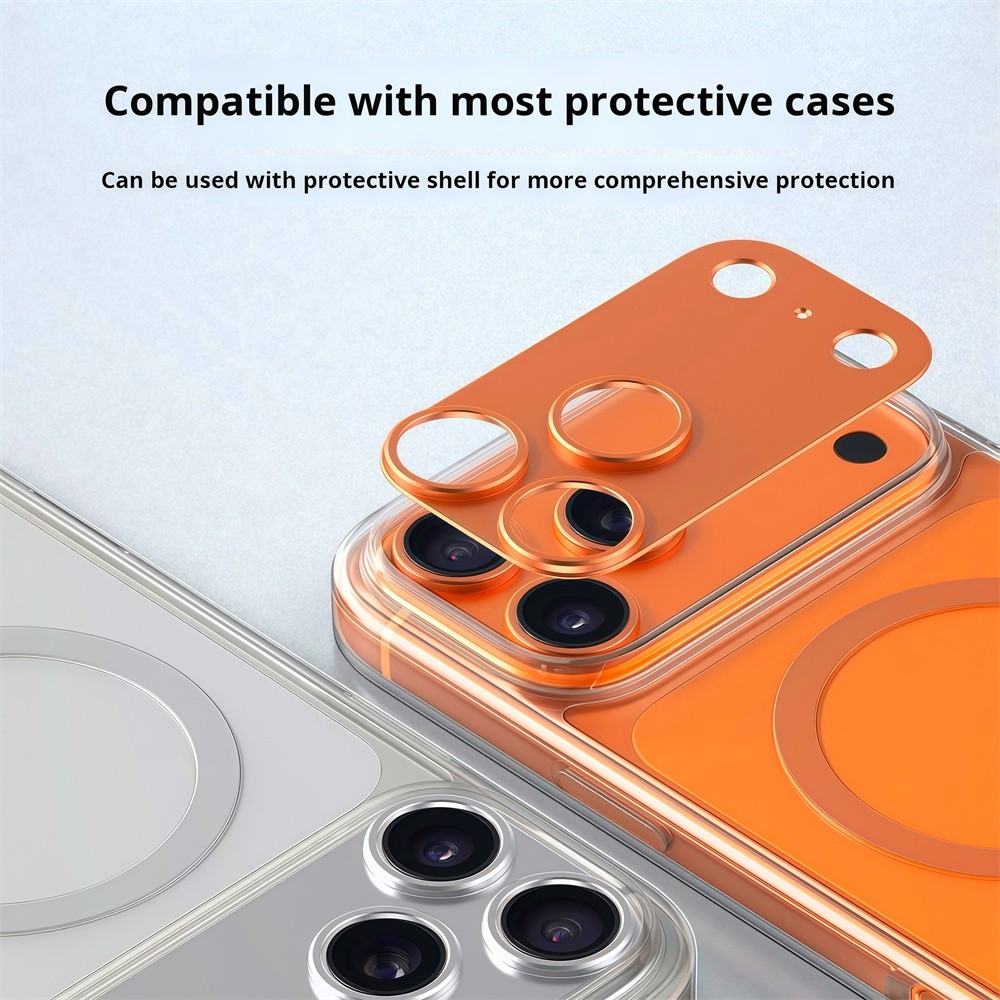 Phim ống kính kim loại rỗng tích hợp chất lượng cao có lỗ thủng cho iPhone 17 Pro Max Phim bảo vệ màn hình ống kính cho ống kính máy khoan flash
