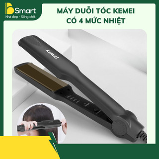 Máy Duỗi,Ép Tóc Kemei 4 Cấp Độ Nhiệt Làm Nóng Nhanh,Duỗi Thẳng Mượt Tự Nhiên, Không Làm Hư Hại Tóc