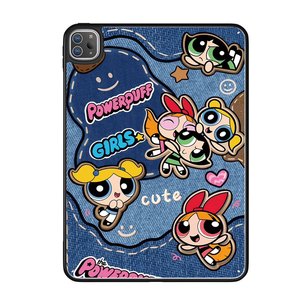 Vỏ nhựa Acrylic cứng Power Puff Cover cho Mini6 Mini7 A17Pro IPad 5 6 7 8 9 10 11 A16 Air 2 3 4 5 6 Air 11 M2 M3 Pro10.5 Pro11 2018 2020 2021 2022 M4 M5 Pro13 2024 2025
