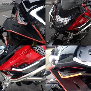 [sportoutdoor] 2 Chiếc Gió Cố Định Có Đèn LED Dính Trang Trí Miếng Dán Xe Máy Mặt Trước Cánh Gió Winglets Bộ Cánh Khí Động Học Cánh [out]