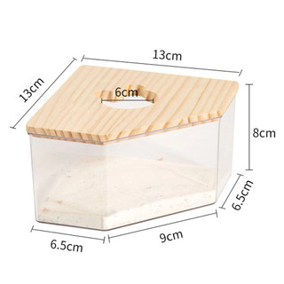 [DANDELION] Nhà tắm Hamster Hộp cát Hamster trong suốt Bồn tắm Phòng tắm Nhà vệ sinh Hộp đựng đồ tắm cho thú cưng nhỏ Đồ dùng trong suốt