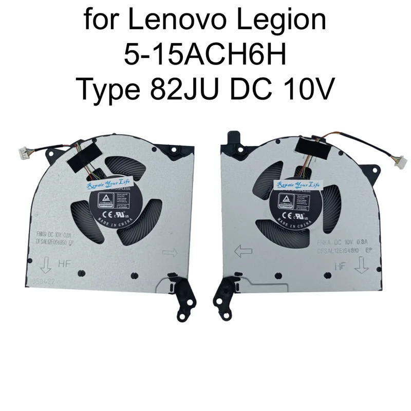 Quạt Làm Mát GPU CPU Cho Lenovo Legion 5-15ACH6H Loại 82JU, R7000P Y7000P 2021 DC10V Máy Tính Xách Tay Chơi Game Tản Nhiệt 5H40S20304