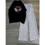sét Bộ Đồ nữ quần hoạ tiết nơ + kết hợp áo phông tay lỡ unisex -hình con nhện -quanao94