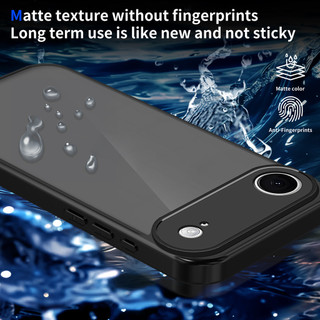Dành Cho iphone 17 Air Case Trong Suốt Cứng Lưng Da-Cảm Giác Mềm Khung TPU Chống Sốc Mỏng Vỏ