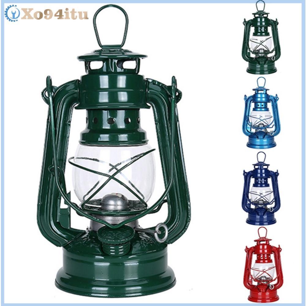 Đèn dầu retro 19cm, đồng màu, tiện lợi cho cắm trại và chụp ảnh ngoại cảnh
