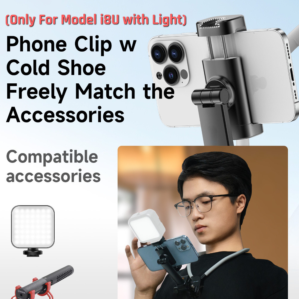 INOVAGEN Giá đỡ cổ POV từ tính thế hệ mới cho GoPro, DJI, Insta360 & Điện thoại, Chống rung & lấp đầy ánh sáng Tương thích, Dây đeo đàn hồi, Giá đỡ điện thoại gắn cổ