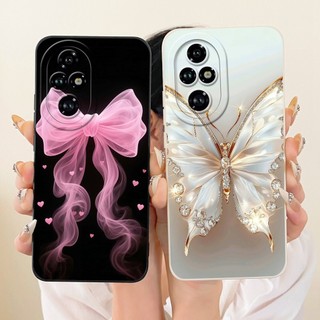 Dành Cho Honor 200 Pro / Honor200 Vỏ Bảo Vệ Ống Kính Honor 200 200Pro 5G Vỏ Điện Thoại Silicon Mềm Hoa Cúc Hoa Hướng Dương Đẹp