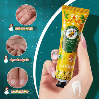 Bộ Quà Tặng Giáng Sinh SADOER Kem Tay Sữa Thân Son Môi Cấp Ẩm Chống Nứt Da Khô Hương Thơm