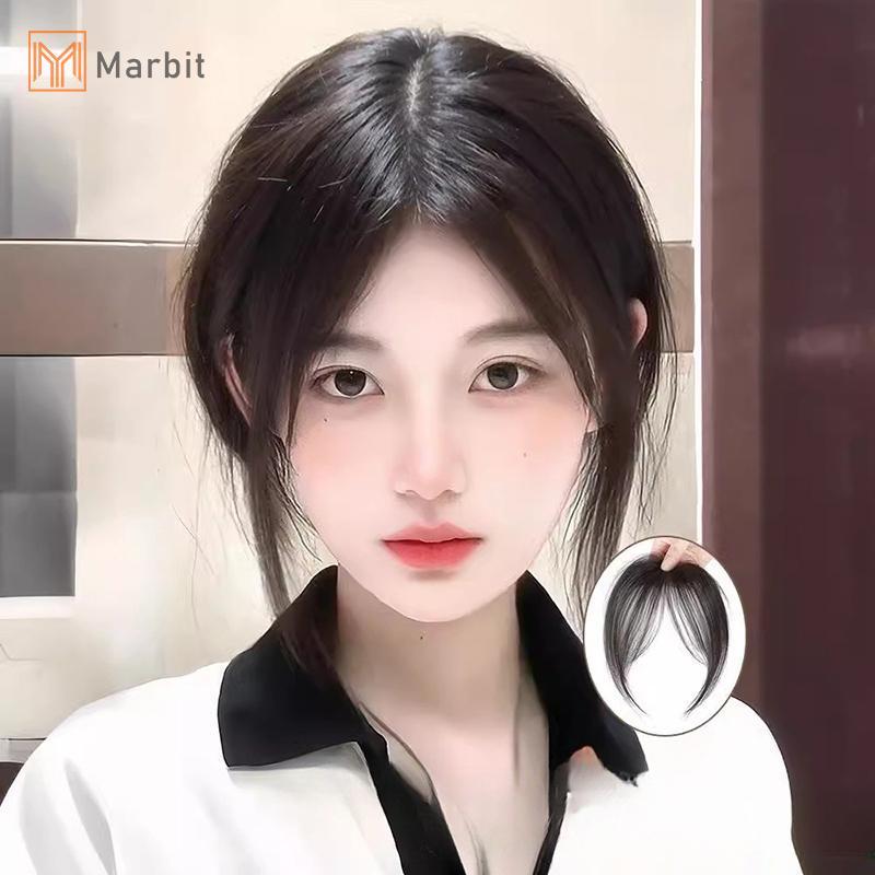 Marbit Giữa Phần Giả Nổ Viền Tổng Hợp Topper Tóc Kẹp Nổ Mở Rộng Tự Nhiên Vô Hình Áo Khoác Tóc Nữ Mới