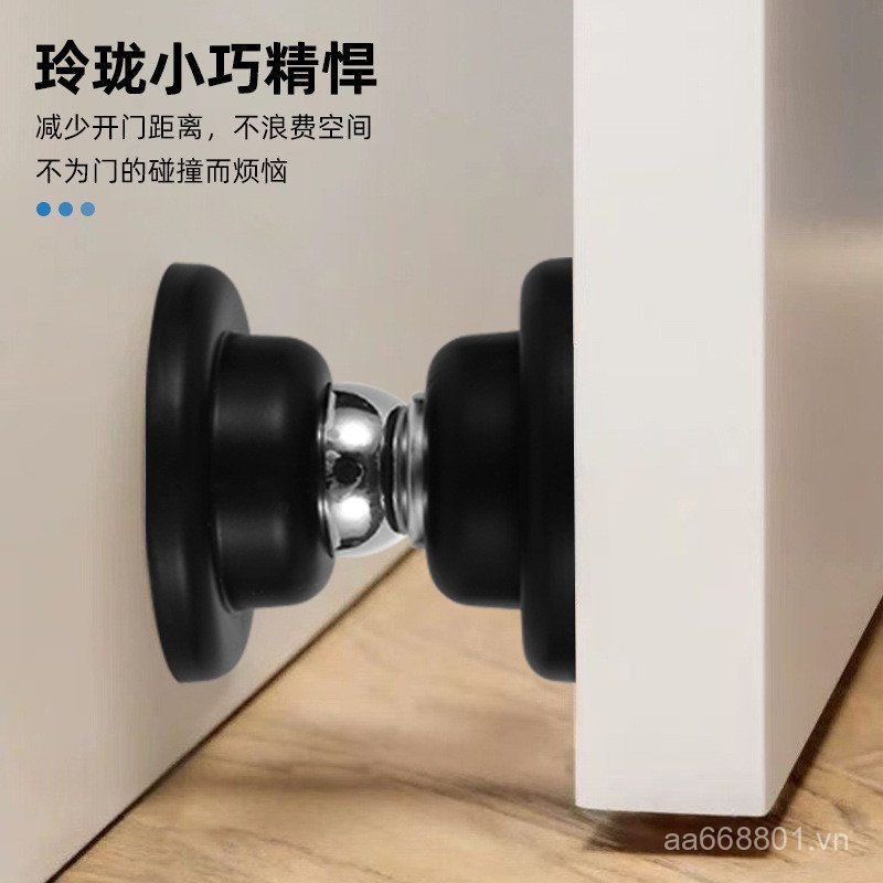 Phong Cách Mới Không Đục Lỗ Phong Cách Ngắn Hút Cửa Thép Nhựa Chống Va Chạm Mạnh Từ Tính Im Lặng Cửa Hút Phòng Tắm Hút Từ Tính Mạnh KCWF