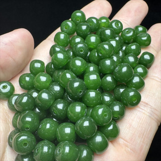 ((10 Chiếc) Hạt Jade Jasper Hetian màu 9x10mm, phụ kiện tự làm vòng tay)
