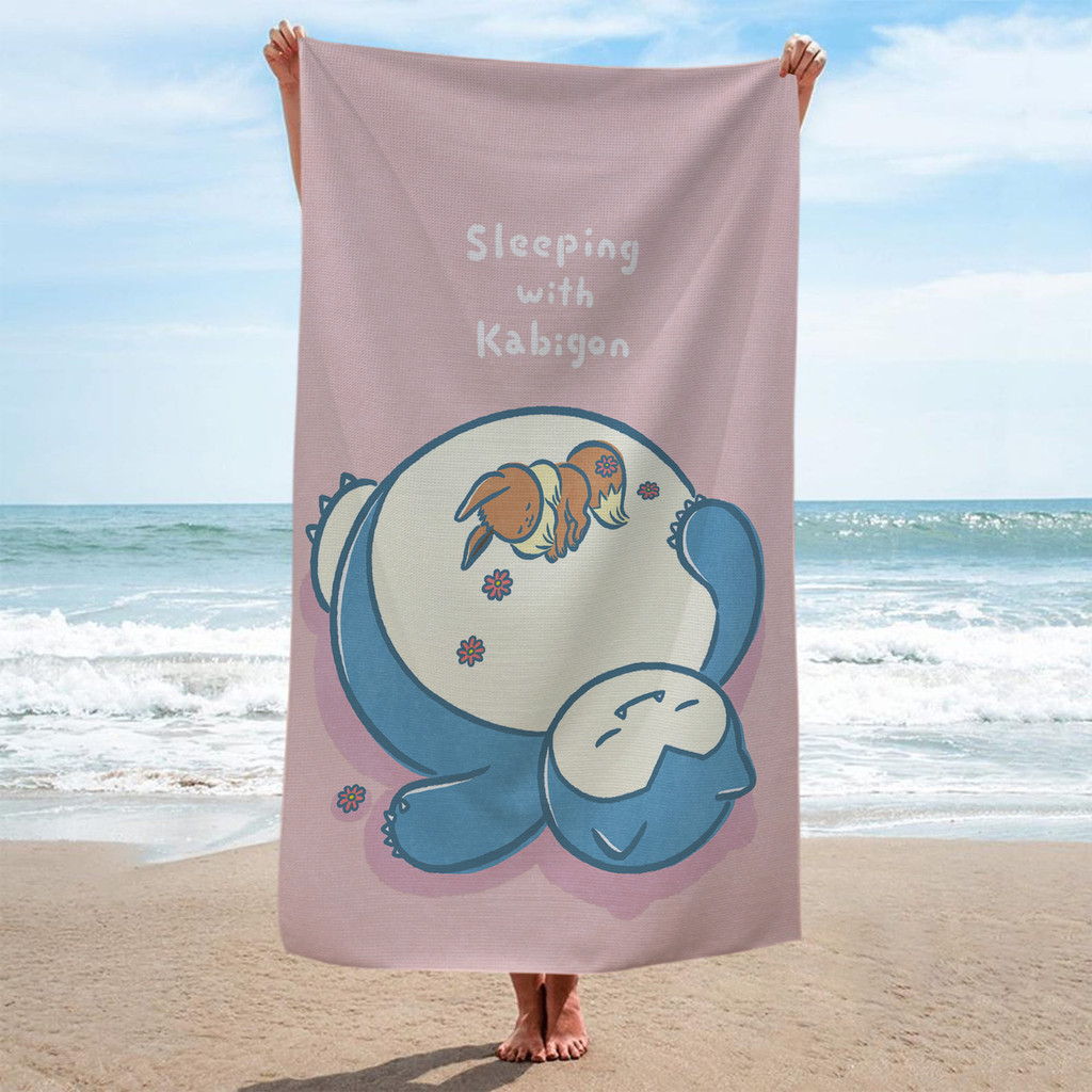 Khăn tắm Pokemon Snorlax, Khăn tắm bể bơi đi biển, Quà tặng kỷ niệm sinh nhật