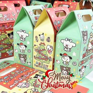 Túi Đựng Quà Gift Cute Dạng Giấy Giáng Sinh Noel Có Quai Xách Hoạ Tiết Timo GQ67