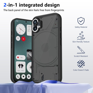 Không Có Gì Điện Thoại NothingPhone 1 Ốp Lưng Cứng Mờ Da-Cảm Giác Mềm Khung TPU Chống Sốc Mỏng Vỏ