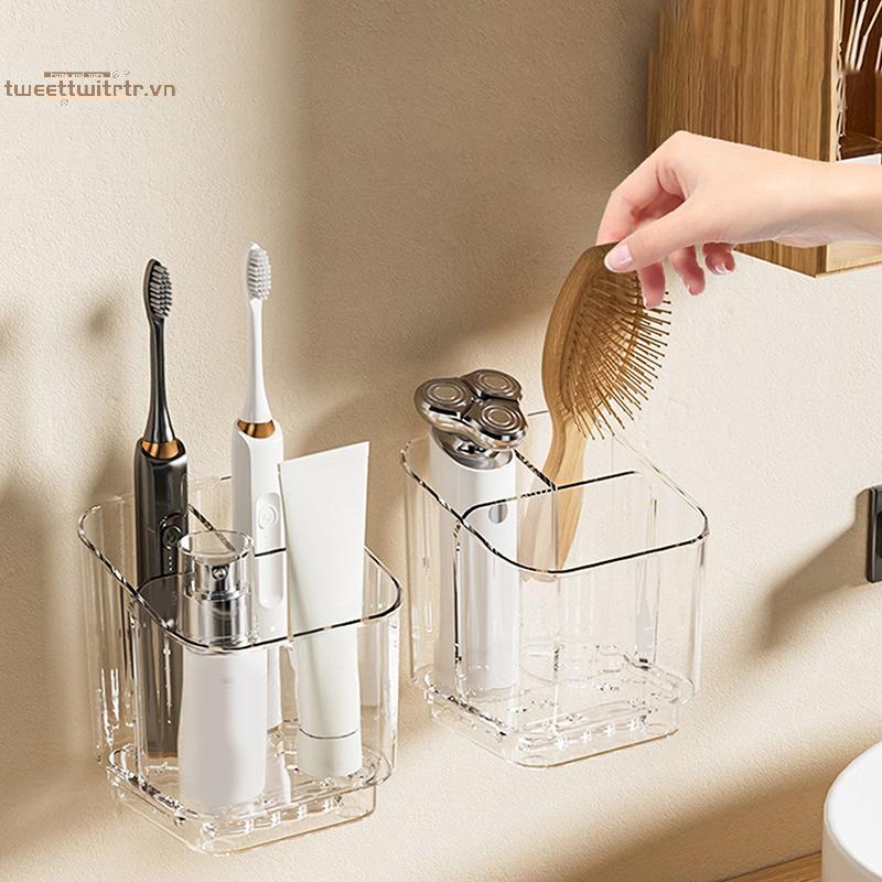 TRTR Dính Bàn Chải Đánh Răng Giá Treo Tường Phòng Tắm Có Giá Để Đồ Tắm Kem Đánh Răng Giá Để Đồ Cho Phòng Tắm Tắm Phòng Ngủ Nhà VN