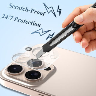 Lereach Kính cường lực bảo vệ ống kính máy ảnh cho iPhone 17 / 16 / 15 / 14 / 13 / 12 / 11 Pro Max / plus / mini / air