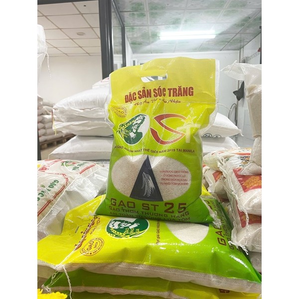 Gạo ST25 - Dẻo nhiều, Thơm nhiều, Ngọt Cơm - Thành phần 100%ST25