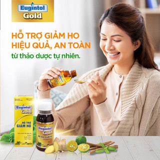 Siro Ho Thảo Dược Giúp Bổ Phế, Giảm Ho, Giảm Đau Họng, Khàn Tiếng, Eugintol Gold (Chai 100ml)