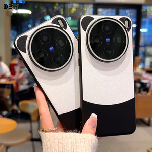 Màu gấu trúc phù hợp với lỗ lớn Thích hợp cho vivo X200s Hoạt hình Màu trơn Đơn giản X200Ultra Phong cách mới Chống sốc