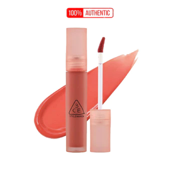 Son 3CE Blur Water Tint Coral Moon Son Kem Màu Hồng Cam Đào Cực Trendy