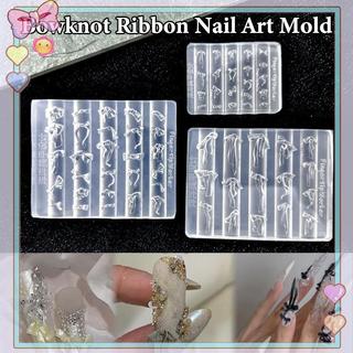 [beautifulhome] 3D Nơ Silicon Khuôn Làm Móng Tay Kích Thước Hỗn Hợp Nơ Ruy Băng Tấm Dập Mềm Bowtie DIY Làm Móng Tay Nghệ Thuật Khuôn Dụng Cụ Trang Trí Mẫu [Làm Đẹp]