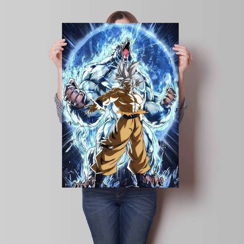 Anime Nhật Bản Dragon Ball Goku Nhân Vật Cổ Điển Poster Canvas In Tường Nghệ Thuật Hiện Đại Phòng Khách Trang Trí Phòng Ngủ Frameless