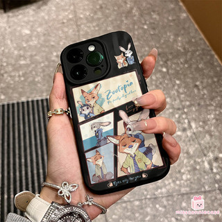 Ốp Lưng Cho Iphone 13 14 11 15 12 16 17 Pro Max 7Plus 16 7 15 14 8 Plus Air XR X XS Max SE Thiết Kế Truyện Tranh Hoạt Hình Dễ Thương Judy Nick Cặp Đôi Nếp Nhăn Không Đều Matte Cover