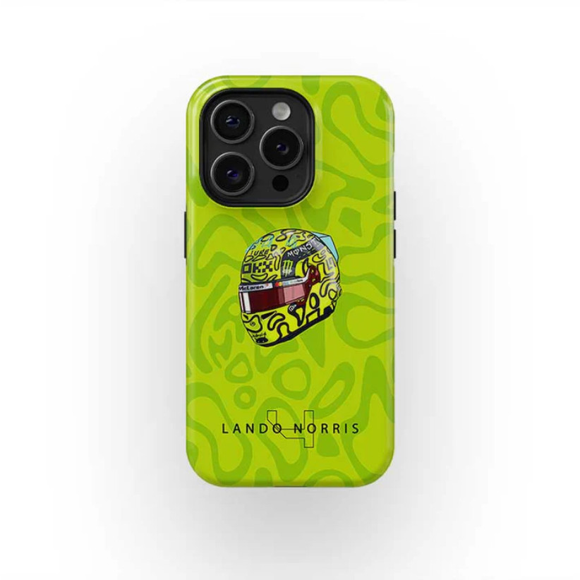 Ốp Điện Thoại Mũ Bảo Hiểm Lando Norris 2025 Thích Hợp Cho iPhone17 16PM 15ProMax 11Pro 12MINI SAMSUNG S22 / 23 / 24 / 25 13plus 7 / 8 SE XS XR 2in1 Vỏ Bóng