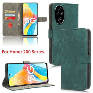 Dành Cho Honor 200 Pro 200 Lite 200 400 Smart X7C X7d 200 Pro Honor200Lite 5G 2024 Vỏ Điện Thoại Da Lật Sang Trọng Khe Cắm Thẻ Ví Đứng Giá Đỡ Vỏ TPU Mềm Chống Sốc