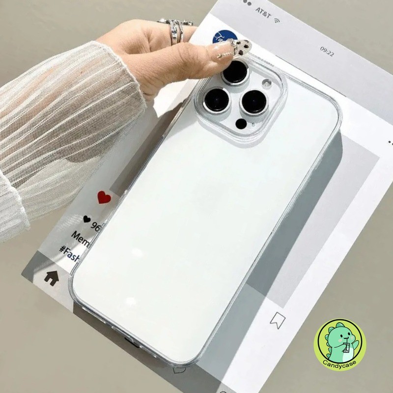 Ốp Điện Thoại Lỗ Lớn Trắng Tối Giản Cao Cấp Cho Redmi K80 K70 K70E K60 K60E K50 K50i K40 K40S K30 K30i Pro Ultra Gaming 5G 4G Vỏ IMD Chống Sốc Dễ Thương