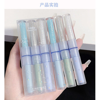 Phấn mắt dạng lỏng hai đầu Matte Eye Makeup Brightening Lying Silkworm Liquid Tears Drop Makeup Beauty Fine Shining Stars