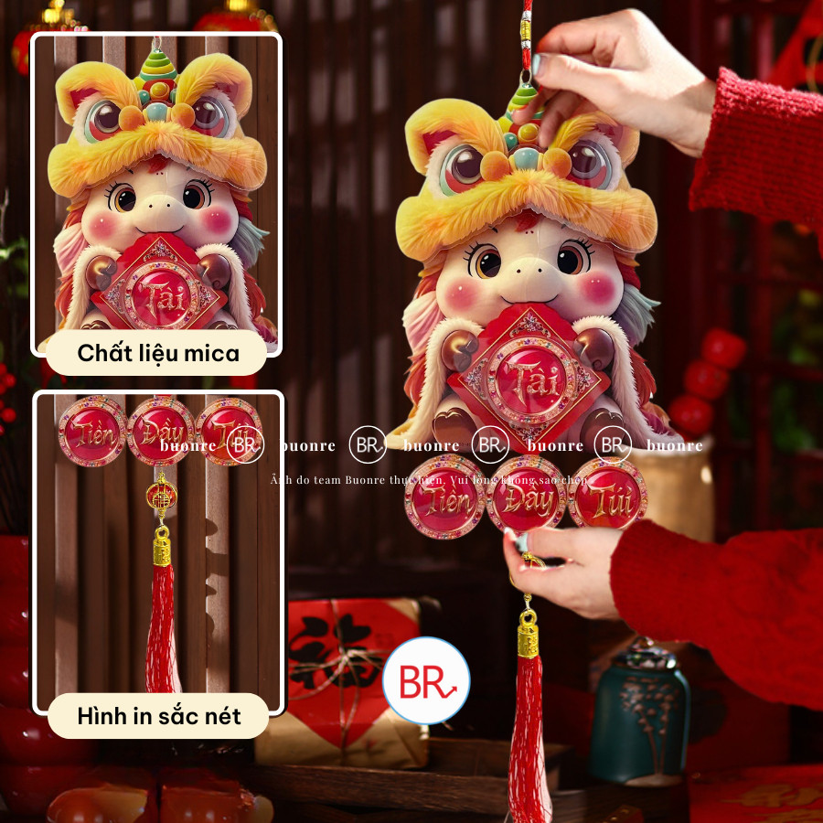 Liễn Treo Trang Trí Tết Ngựa Chibi 6D Cute Chất Liệu Nhựa Mika Decor Trang Trí Tết Bính Ngọ 2026,Nhà Cửa,Quán Ăn ANGI