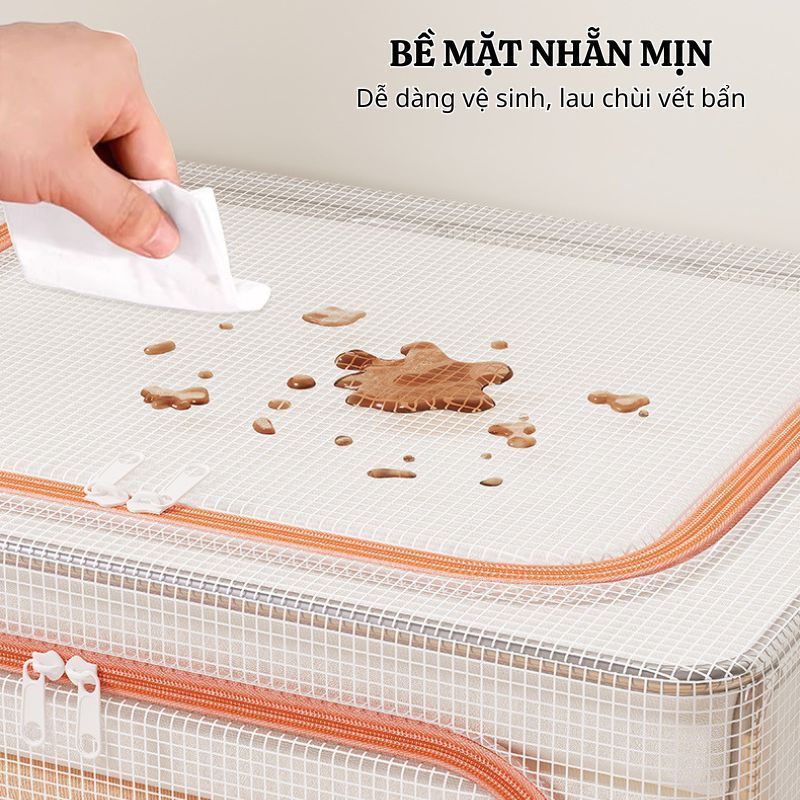 Hộp Đựng Quần Áo, Chăn Màn Khung Thép ENODA HOME, Túi Vải Gấp Gọn Lưu Trữ Quần Áo Dung Tích Lớn HV051