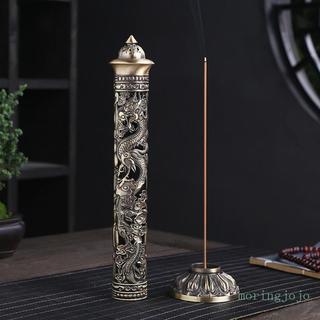 JOJO Cổ Vintage Đồng Dọc Dính Cho Đốt Rỗng Ra Khắc Rồng Phượng Tháp Kim Loại Bắt Lư Hương